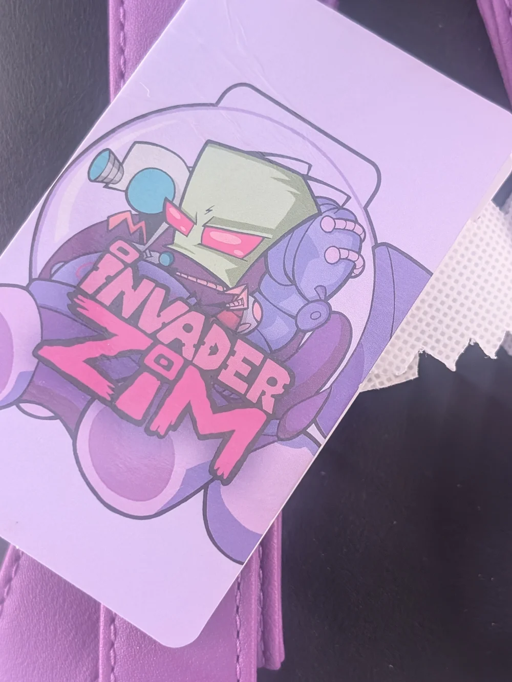 Loungefly Invader Zim Green Character Lightning Mini Backpack - Black & Purple